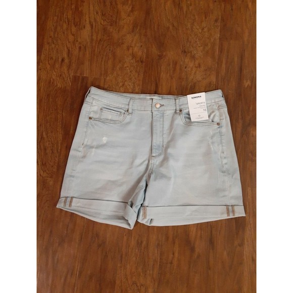 Sonoma Pants - NWT Ladies Sonoma Destructed Cuffed Jean Shorts Size 16